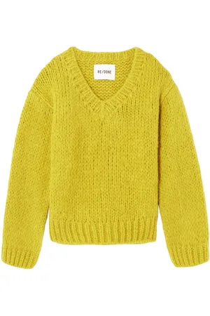RE/DONE 50s V-neck alpaca-blend jumper