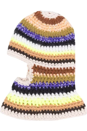 FORTE FORTE Striped chunky-knit balaclava