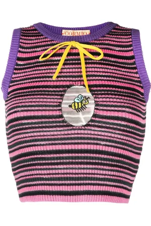 CORMIO Gloria striped knitted top