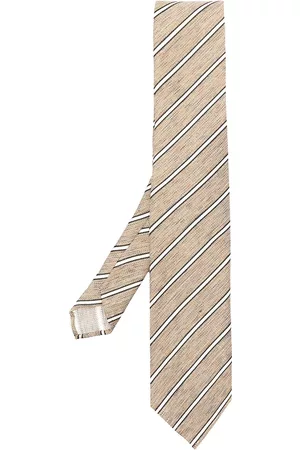 LARDINI Men Bow Ties - Stripe-print silk woven tie