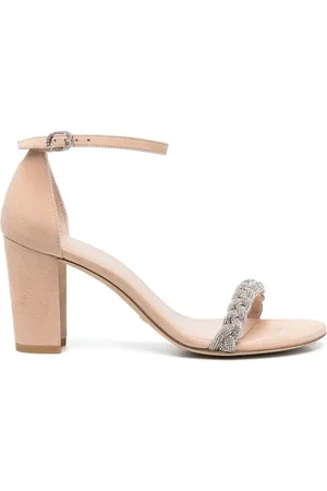 Stuart Weitzman Nudistcurve 80mm embellished sandals