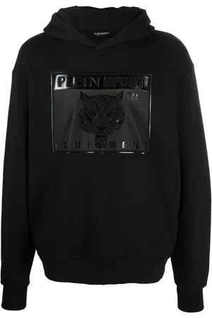 Philipp Plein Tiger-head embossed-logo hoodie