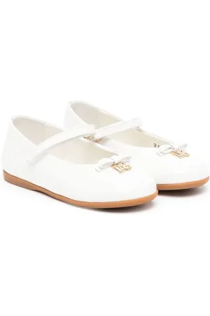 Dolce & Gabbana Bow-detail leather ballerinas