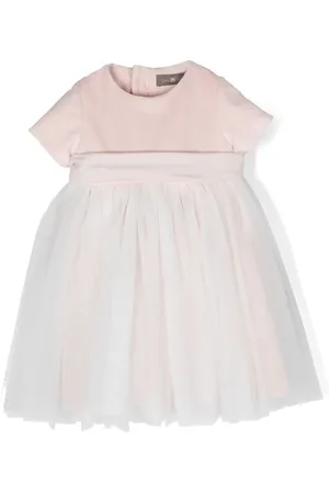 LITTLE BEAR Short-sleeve velvet dress