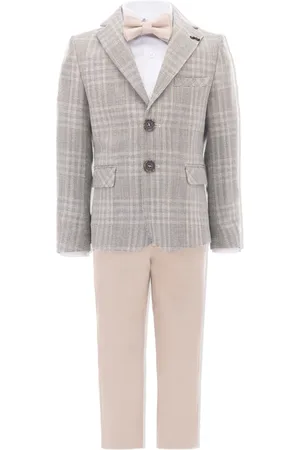 M. Moustache Plaid peak-lapel suit