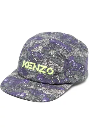 Kenzo Logo-embroidered cheetah-print cap