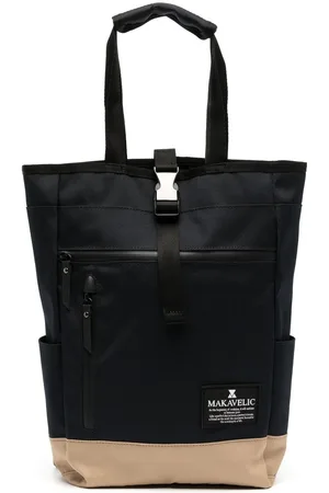 Makavelic Logo-patch tote backpack