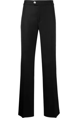 BLUMARINE Crystal-button straight-trousers