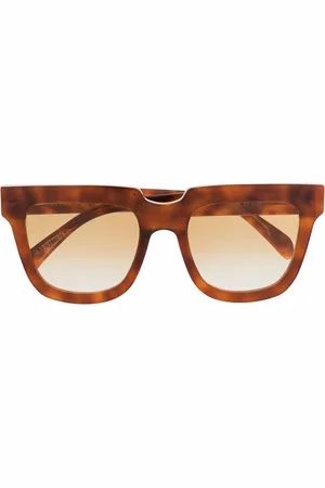 Retrosuperfuture Tortoiseshell-effect oversize-frame sunglasses