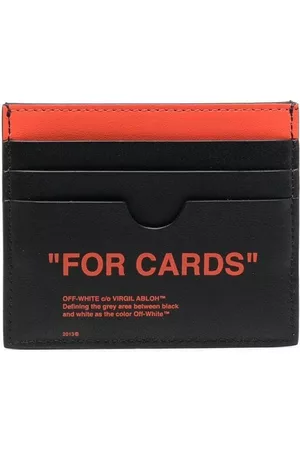 OFF-WHITE Men Wallets - Slogan-print cardholder