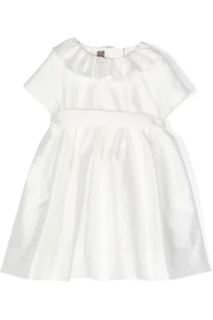 LITTLE BEAR Frilled-collar short-sleeve dress