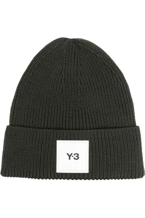 Y-3 Logo-patch knitted beanie