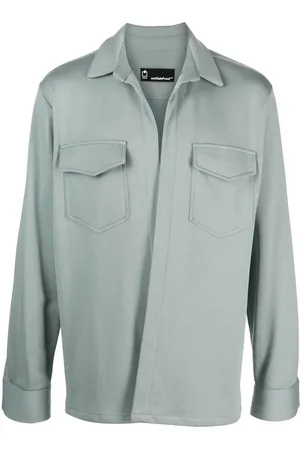 Styland X notRainProof open-front cotton shirt jacket