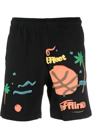 MARKET Graphic-print track shorts
