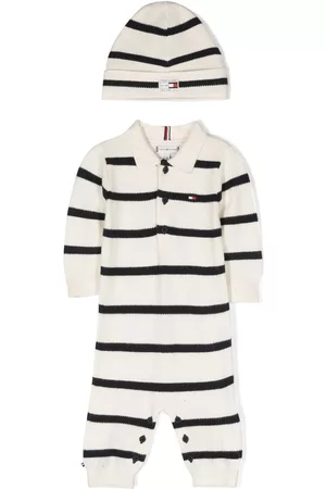 Tommy Hilfiger Stripe knitted body and beanie set