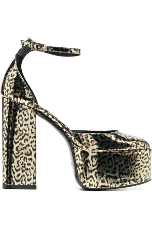 PARIS TEXAS Leopard-print 130mm sandals