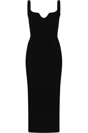 Khaite Nina sweetheart rib-knit midi dress