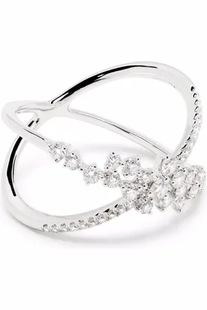 DJULA 18kt white gold Fairy Tale cross diamond ring