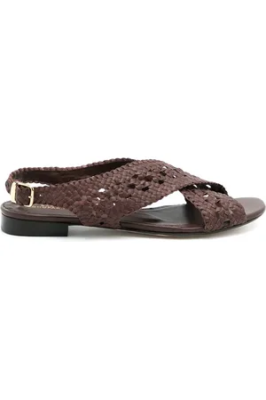 Sarah Chofakian Woven sling-back sandals