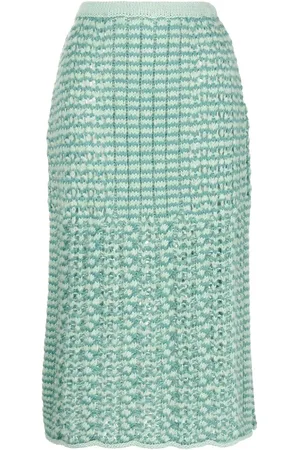 Marco Rambaldi Melange-effect cable-knit skirt