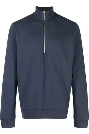 Sunspel Half-zip front sweatshirt
