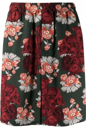 UNDERCOVER Rose-print bermuda shorts
