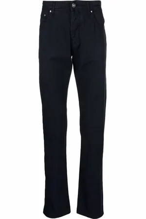 Jacob Cohen Scar-detail five-pocket straight-leg trousers