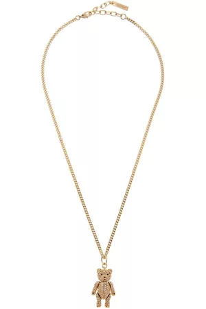 Oscar de la Renta Brass Teddy necklace