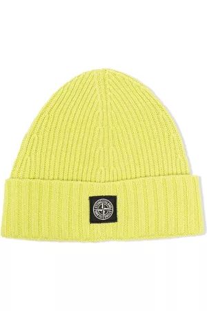 Stone Island Logo-patch detail knit beanie