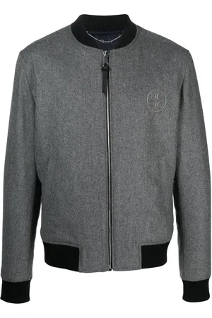 BILLIONAIRE Embroidered-logo bomber jacket