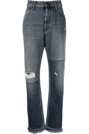 Jacob Cohen Distressed high-rise straight leg jeans