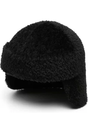 RAF SIMONS Pillbox shearling hat