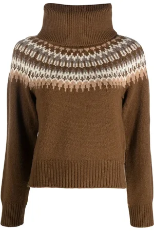 NILI LOTAN Stripe-pattern roll-neck jumper