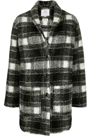 Woolrich Checked button-fastening coat