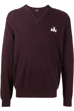 N.PEAL Chest logo-print knit jumper