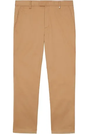 Burberry Embroidered-logo tailored trousers