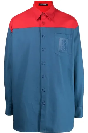RAF SIMONS Panelled long-sleeve shirt