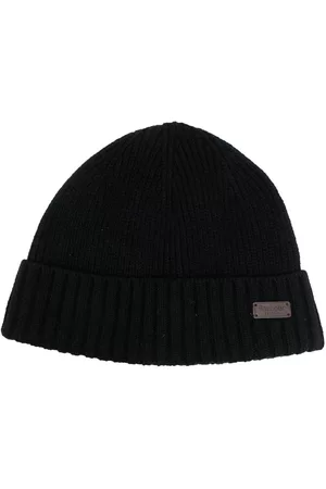 Barbour Men Beanies - Logo-patch ribbed beanie