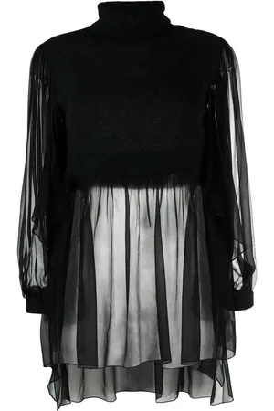 Alberta Ferretti Roll neck panelled jumper