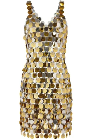 Paco rabanne Paillette-chainmail sparkle minidress