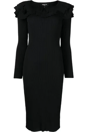 Paule Ka Ribbed-knit midi dress