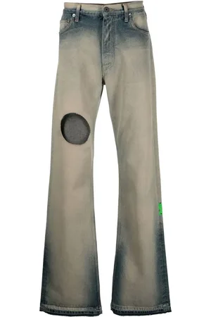 OFF-WHITE Meteor-cut out wide jeans