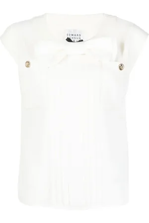 Edward Achour Paris Bow-detail top