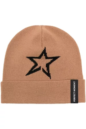 Perfect Moment Logo-patch fine-knit beanie