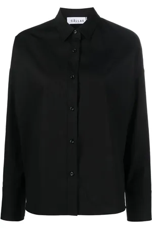 Callas Milano Sirene scarf-panel poplin shirt