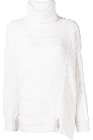 Ermanno Firenze Cable-knit lace-trim jumper