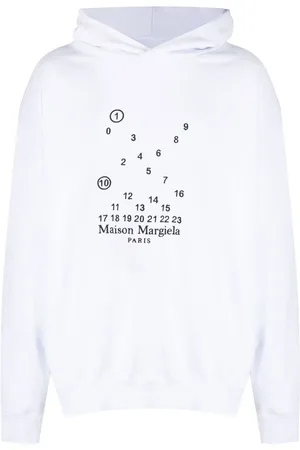 Maison Margiela Logo-embroidered cotton hoodie