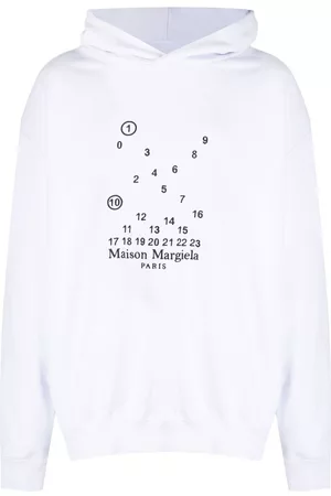 Maison Margiela Logo-embroidered cotton hoodie