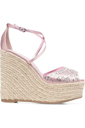 LE SILLA Crystal-embellished espadrilles