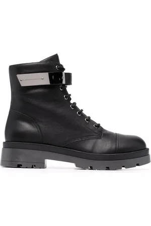 Giuseppe Zanotti Engraved-logo lace-up boots